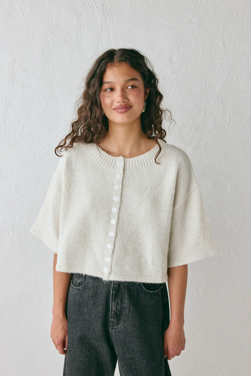 Hailey Knit Cardigan Oyster