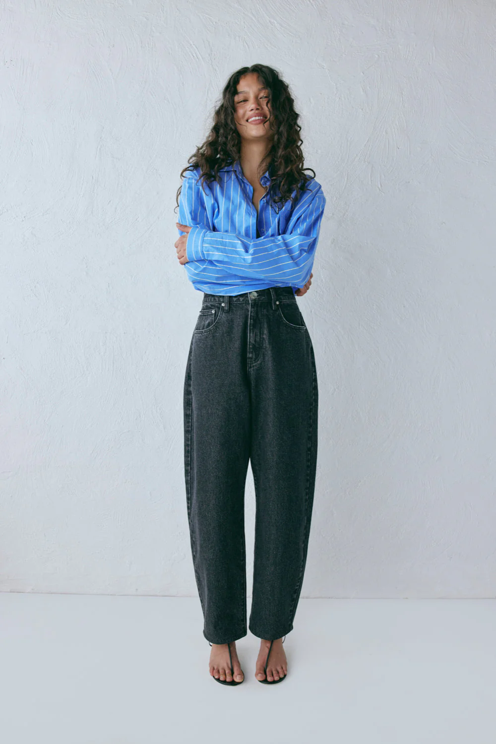 Lex Barrel Denim Jeans Washed Black