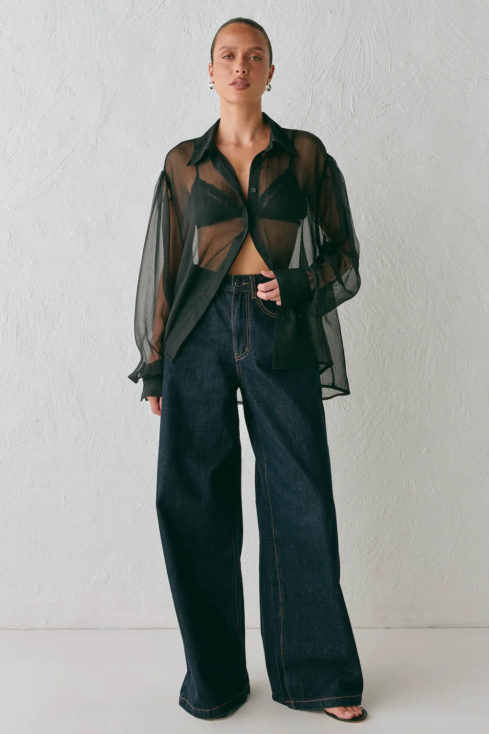 Kendal Sheer Shirt Black