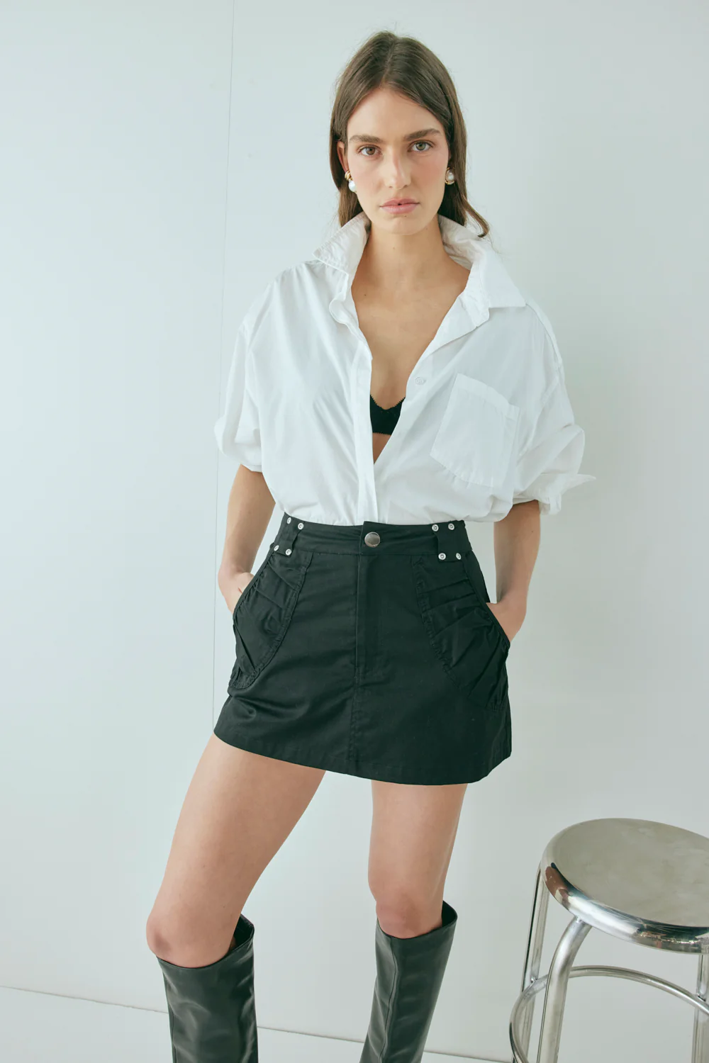 Cleo Mini Skirt Black