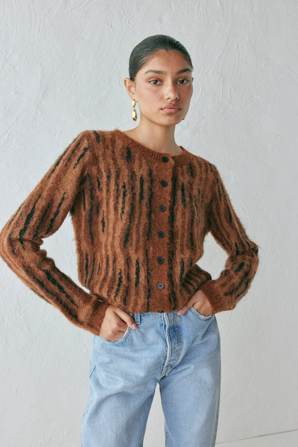Ralph Knit Cardigan Brown