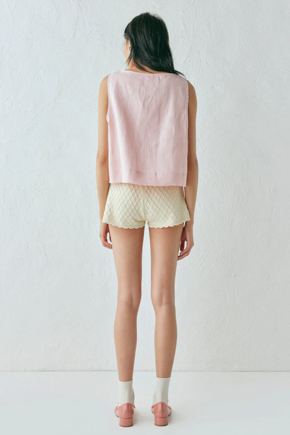 Nessa Linen Smock Top Pink