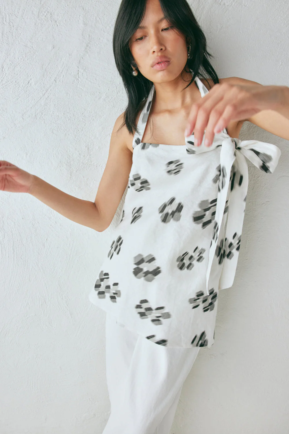 Nava Linen Top Flor