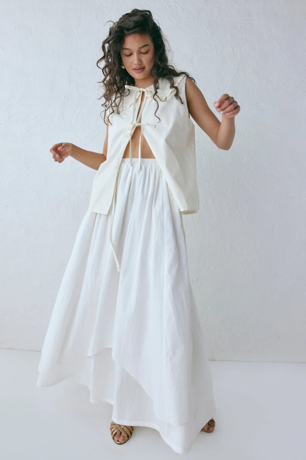 Indira Smock Top Cream